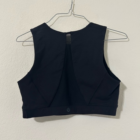 Lululemon Short Stop Bra Black Mesh Women's Size 6 Athletic Yoga Gym Running Top - Picture 1 of 6